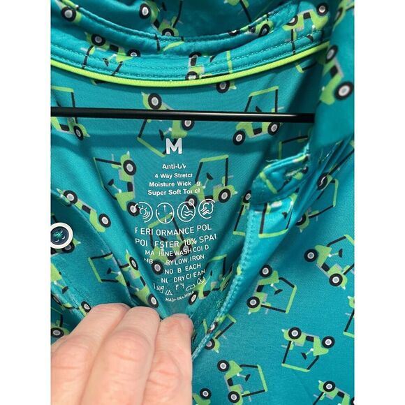 Golf Cart Print Golf Polo Size Medium - Picture 3 of 3